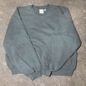 Aritzia Mega Fit Sweatfleece Slate Blue Crewneck Sweater (Size M)